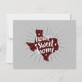 Tarjeta Pequeña Aggie Maroon Home Sweet Home - Texas