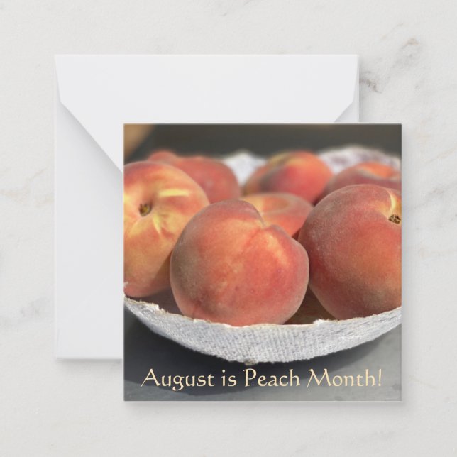 Tarjeta Pequeña ¡Agosto es el Mes del Peach! (Anverso)