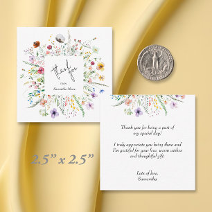Tarjeta Pequeña Agradecimiento a presupuesto de Baby Shower de Wil