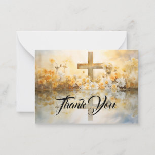 Tarjeta Pequeña Agradecimiento de las Flores Cruzadas