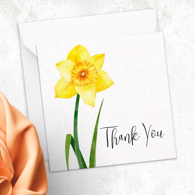 Tarjeta Pequeña Agradecimiento personalizado de Narciso amarillo (Subido por el creador)
