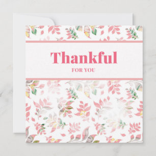 Tarjeta Pequeña Agradecimiento por ti floral de primavera