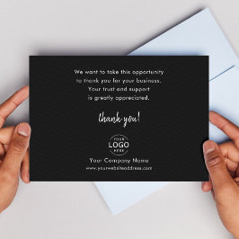 Tarjeta Pequeña Agradecimientos comerciales a logotipos de empresa