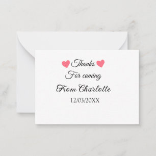 Tarjeta Pequeña agradecimientos por el mensaje de texto de añadir