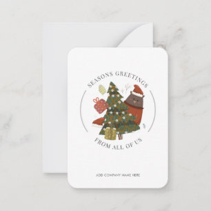 Tarjeta Pequeña Agregar Navidades corporativos de presupuesto con 