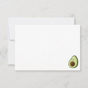 Tarjeta Pequeña Aguacate De Dibujos Animados Lindo Personalizado E
