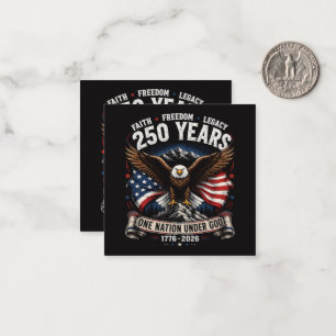 Tarjeta Pequeña Águila de Un Nación Bajo Dios 250 Años