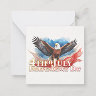 Tarjeta Pequeña Águila del 4 de Julio – Diseño de Arte Patriótico