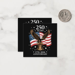 Tarjeta Pequeña Águila y Bandera 250 Años de América 1776-2026