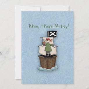 Tarjeta Pequeña Ahoy There Matey