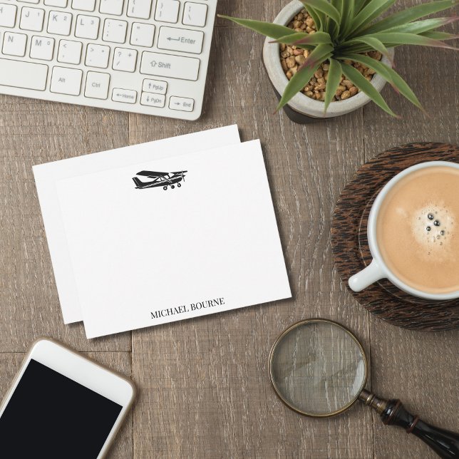 Tarjeta Pequeña Airplane Pilot Aviator Modern Stylish Custom  (Subido por el creador)