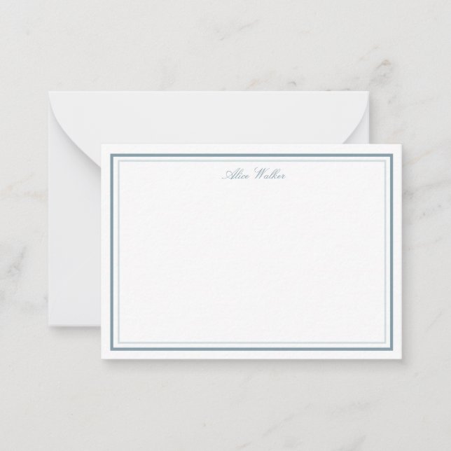 Tarjeta Pequeña Airy Pastel Elegant Stationery Note Card (Anverso)