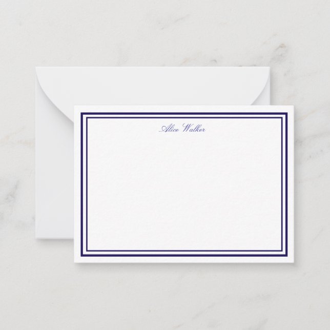 Tarjeta Pequeña Airy Purple Elegant Stationery Note Card (Anverso)