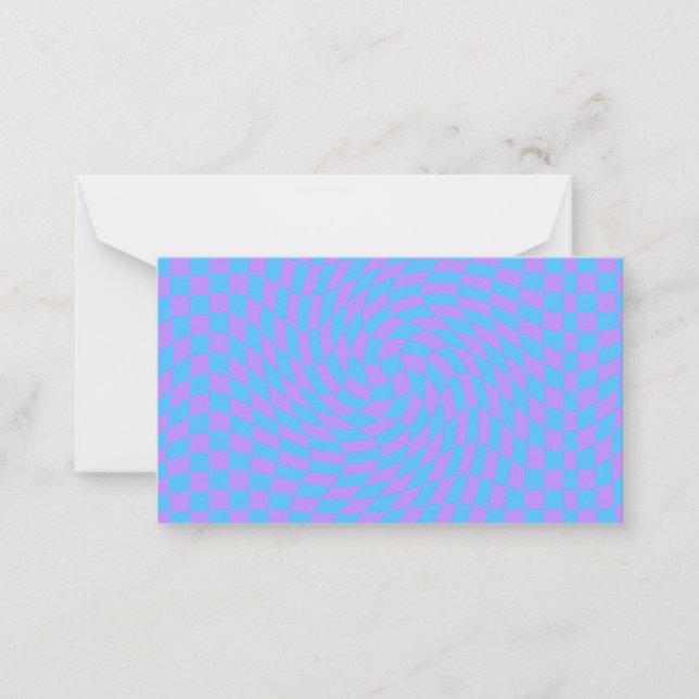 Tarjeta Pequeña Ajena de color azul pálido y lavanda (Anverso)