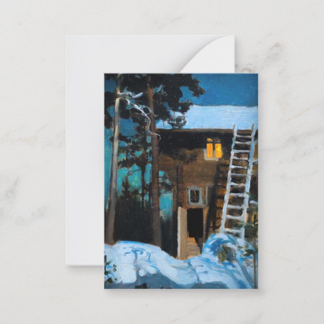 Tarjeta Pequeña Akseli Gallen-Kallela - Kalela en invierno (Anverso)