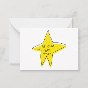 Tarjeta Pequeña Al Menos Lo Intentaste - Estrella Amarilla