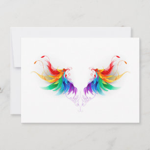 Tarjeta Pequeña Alas del arco iris fluidas