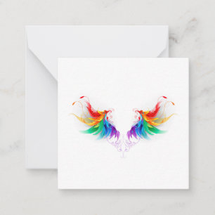 Tarjeta Pequeña Alas del arco iris fluidas