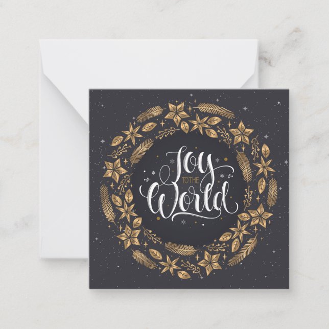 Tarjeta Pequeña Alegría Al Ornamento Mundial (Anverso)
