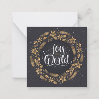 Tarjeta Pequeña Alegría Al Ornamento Mundial