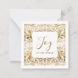 Tarjeta Pequeña Alegría al Personalizado mundial Navidades de oro 