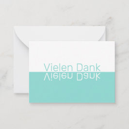 Tarjeta Pequeña Alemán moderno de reflexión sobre el blanco y el A