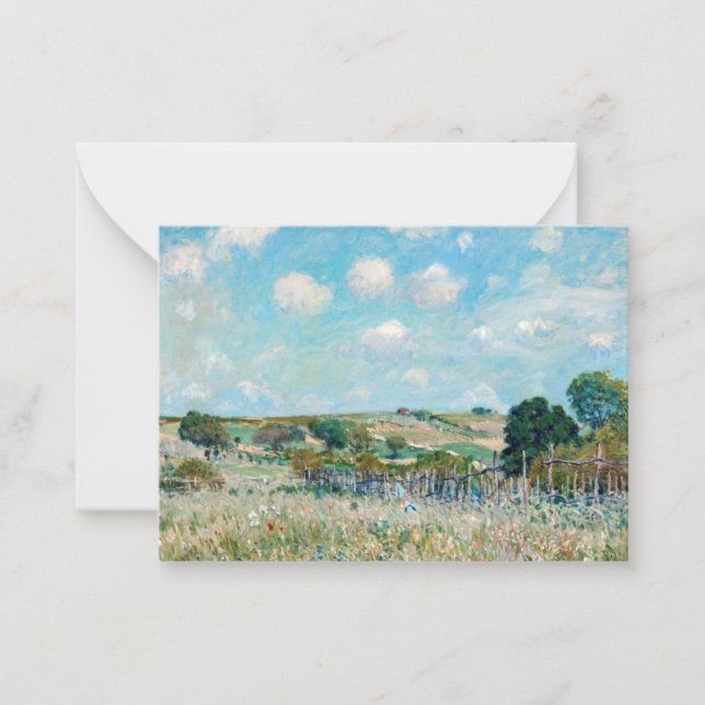 Tarjeta Pequeña Alfred Sisley - El Prado (Anverso)