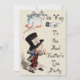 Tarjeta Pequeña Alice - Mad Hatter Tea Fiesta 1865