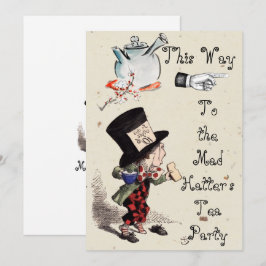 Tarjeta Pequeña Alice - Mad Hatter Tea Fiesta 1865
