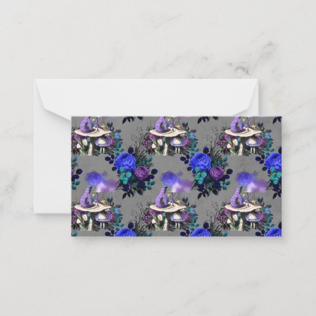 Tarjeta Pequeña Alicia en flores de humo de orugas de tierra de la (Anverso)