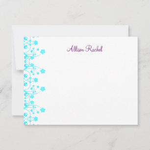 Tarjeta Pequeña Allison Rachel Flowers & Pearls Gracias