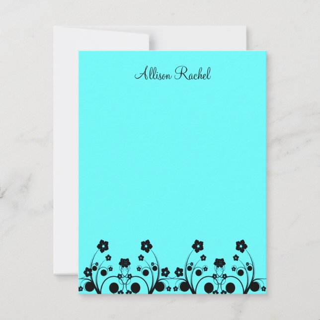 Tarjeta Pequeña Allison Rachel Flowers & Pearls Tall Gracias (Anverso)