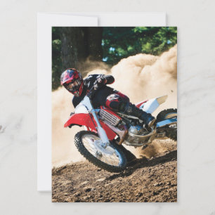 Tarjeta Pequeña almohada de lanzamiento de motocross