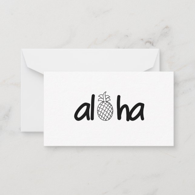 Tarjeta Pequeña Aloha (Anverso)