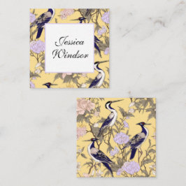 Tarjeta Pequeña Alojamiento de regalo Chinoiserie amarillo floral 