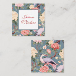 Tarjeta Pequeña Alojamiento de regalo Chinoiserie Floral Jade Egre