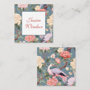 Tarjeta Pequeña Alojamiento de regalo Chinoiserie Floral Jade Egre