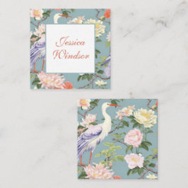 Tarjeta Pequeña Alojamiento de regalo Chinoiserie Floral Jade Egre