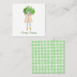 Tarjeta Pequeña Alojamiento de regalo de Chica de moda para Navida