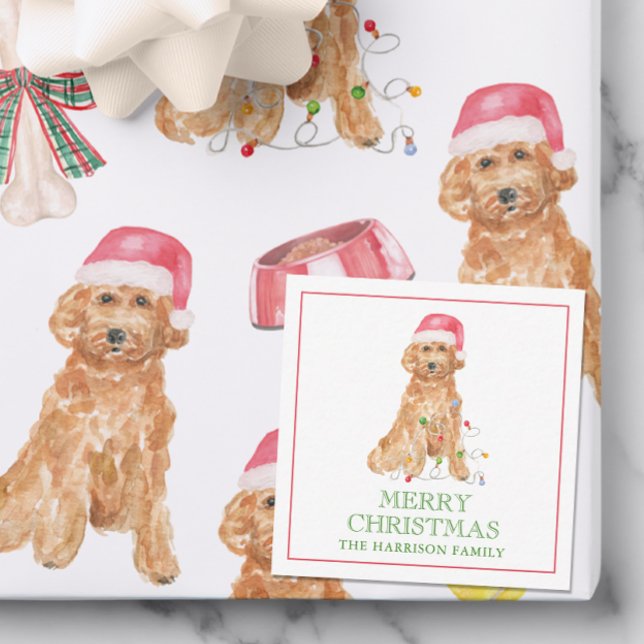 Tarjeta Pequeña Alojamiento de regalo de Santa Dog para Navidades  (Subido por el creador)