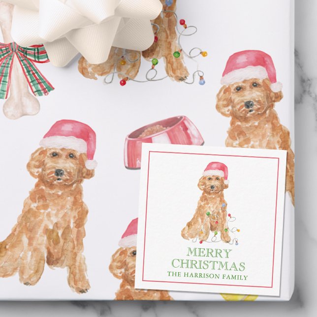 Tarjeta Pequeña Alojamiento de regalo de Santa Dog para Navidades  (Subido por el creador)