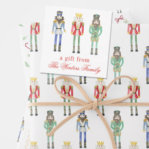 Tarjeta Pequeña Alojamiento de regalo para Navidades de acuarela