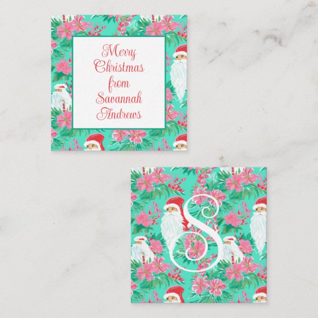 Tarjeta Pequeña Alojamiento de Santa Gift Navidades de Palm Beach (Anverso / Reverso)