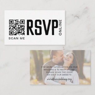 Tarjeta Pequeña Alojamiento de sitio web del Boda de código QR en