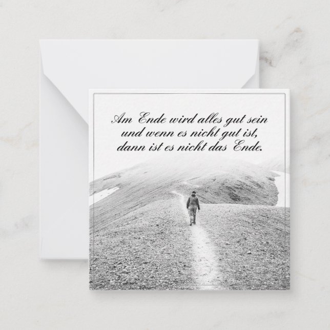 Tarjeta Pequeña Am Ende wird alles gut sein (Anverso)