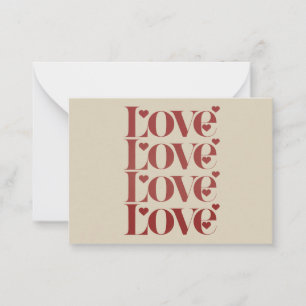 Tarjeta Pequeña Ama Feliz Día de San Valentín Pareja de enamorados