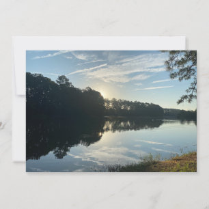 Tarjeta Pequeña Amanecer Sobre El Lago De Georgia