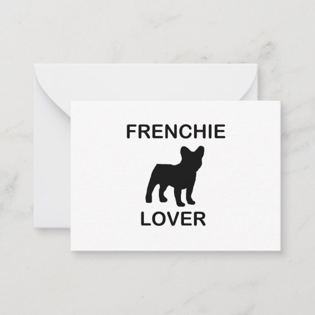 Tarjeta Pequeña amante de frenchie (Anverso)