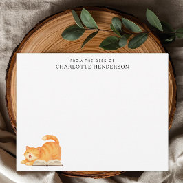 Tarjeta Pequeña Amante de los libros gato ginger personalizado
