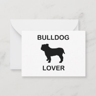Tarjeta Pequeña amante del bulldog